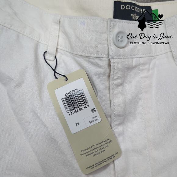 Dockers High Straight Linen Pants Size 29 (8) Tall - Picture 2 of 6